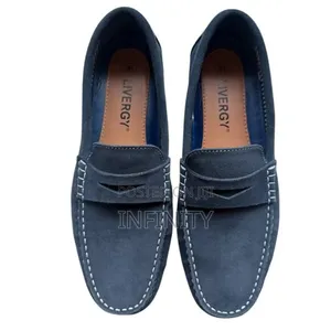 Classic Livergy Ian Blue Genuine Suede Leather Loafers Shoes