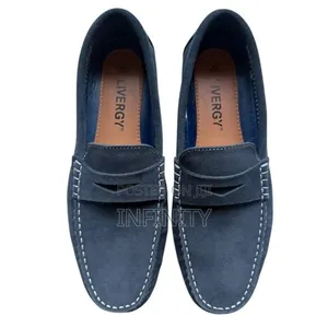 Classic Livergy Ian Blue Genuine Suede Leather Loafers Shoes