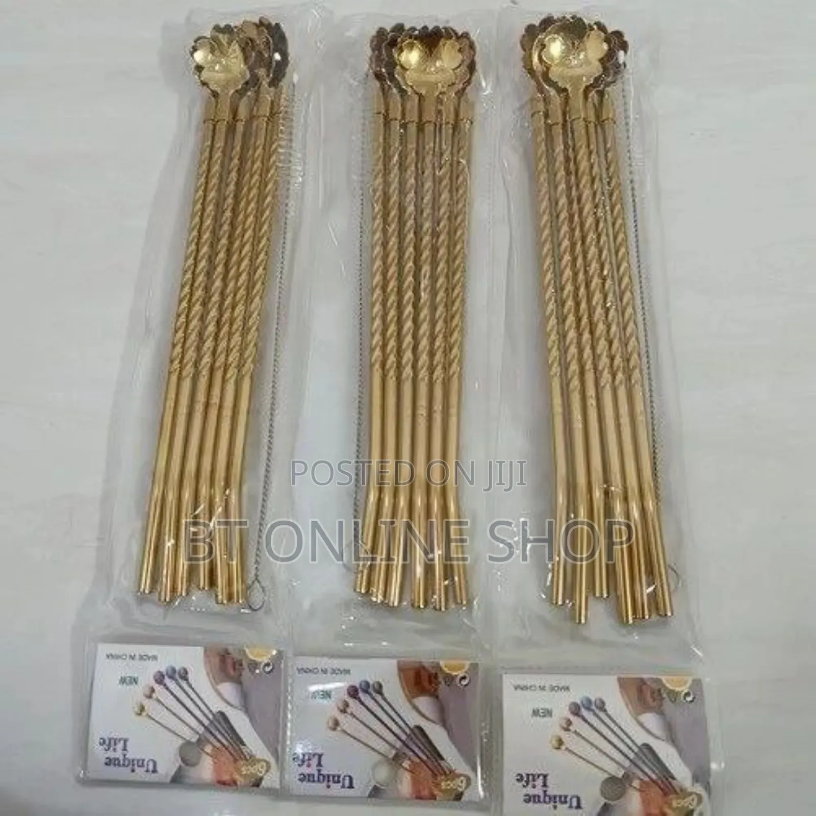 6pcs Reusable Drinking Stainless Straws With Cleaning Br