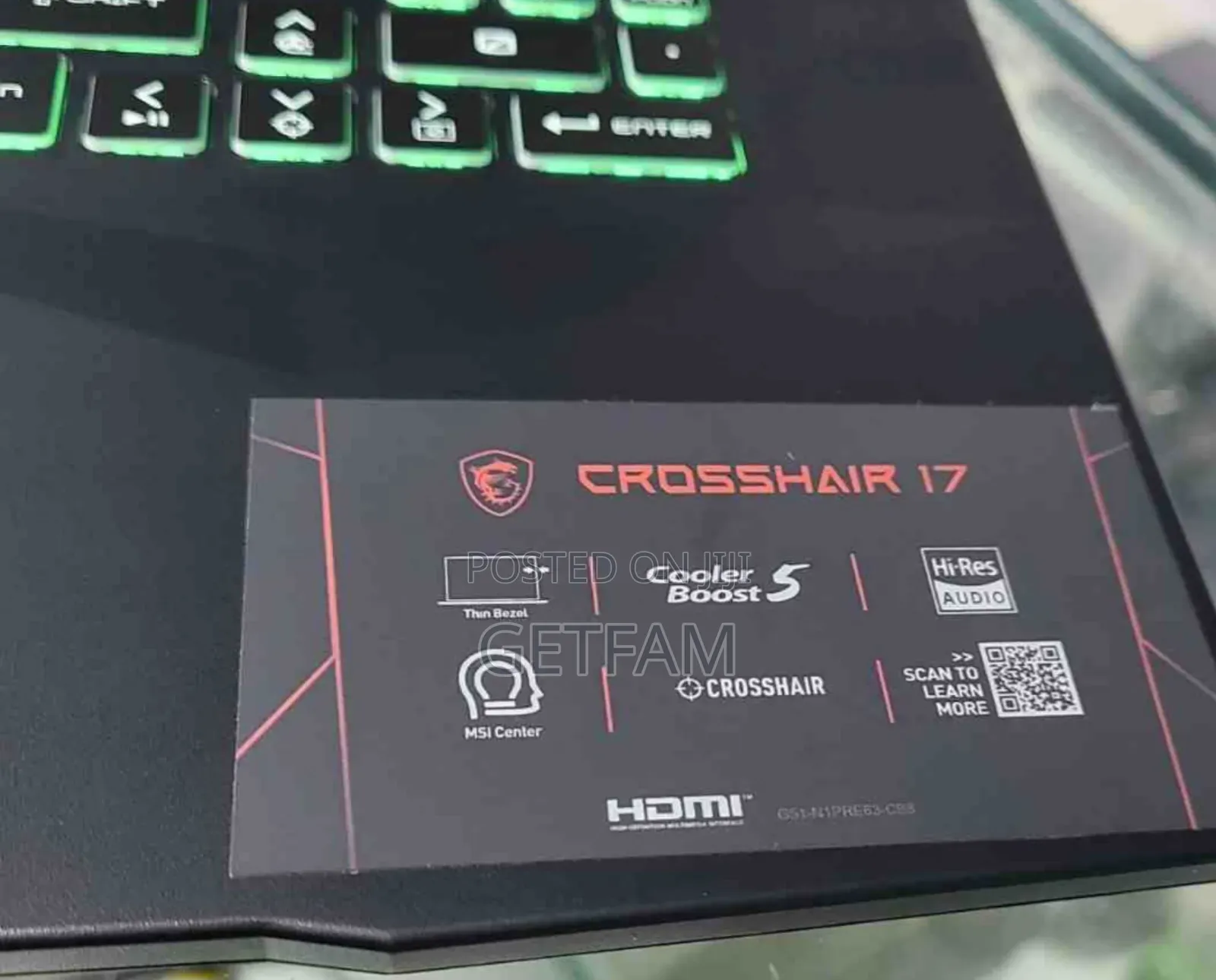 New Laptop MSI Crosshair 17 16GB Intel Core I7 SSD 512GB