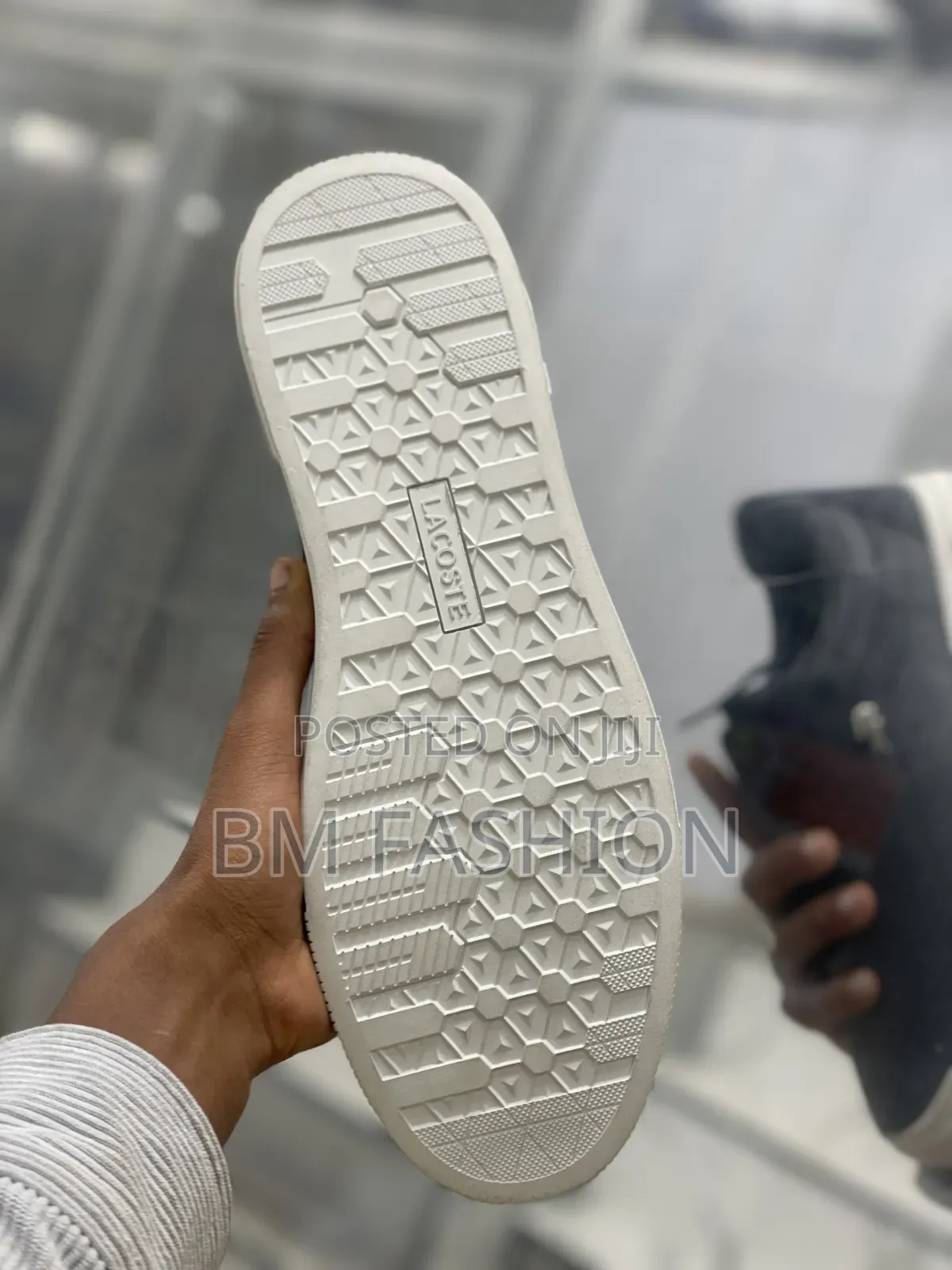 Lacoste Navy Blue Leather Shoes on Sale