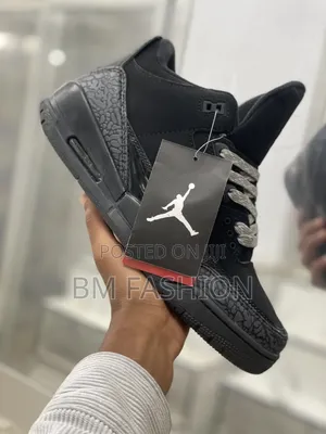 Air Jordan 3 Triple Black Men's Shoes