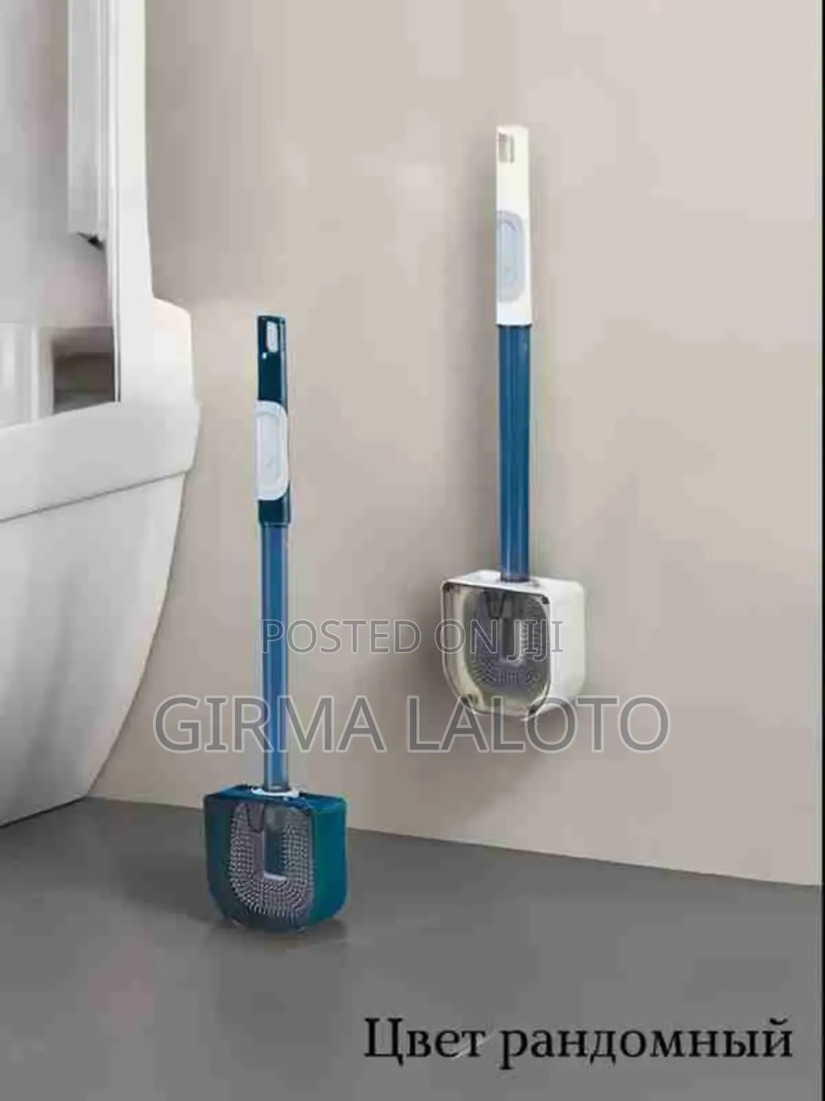 Wall-mounted Toilet Cleaning Brush With Brush Holder And Soap Holder