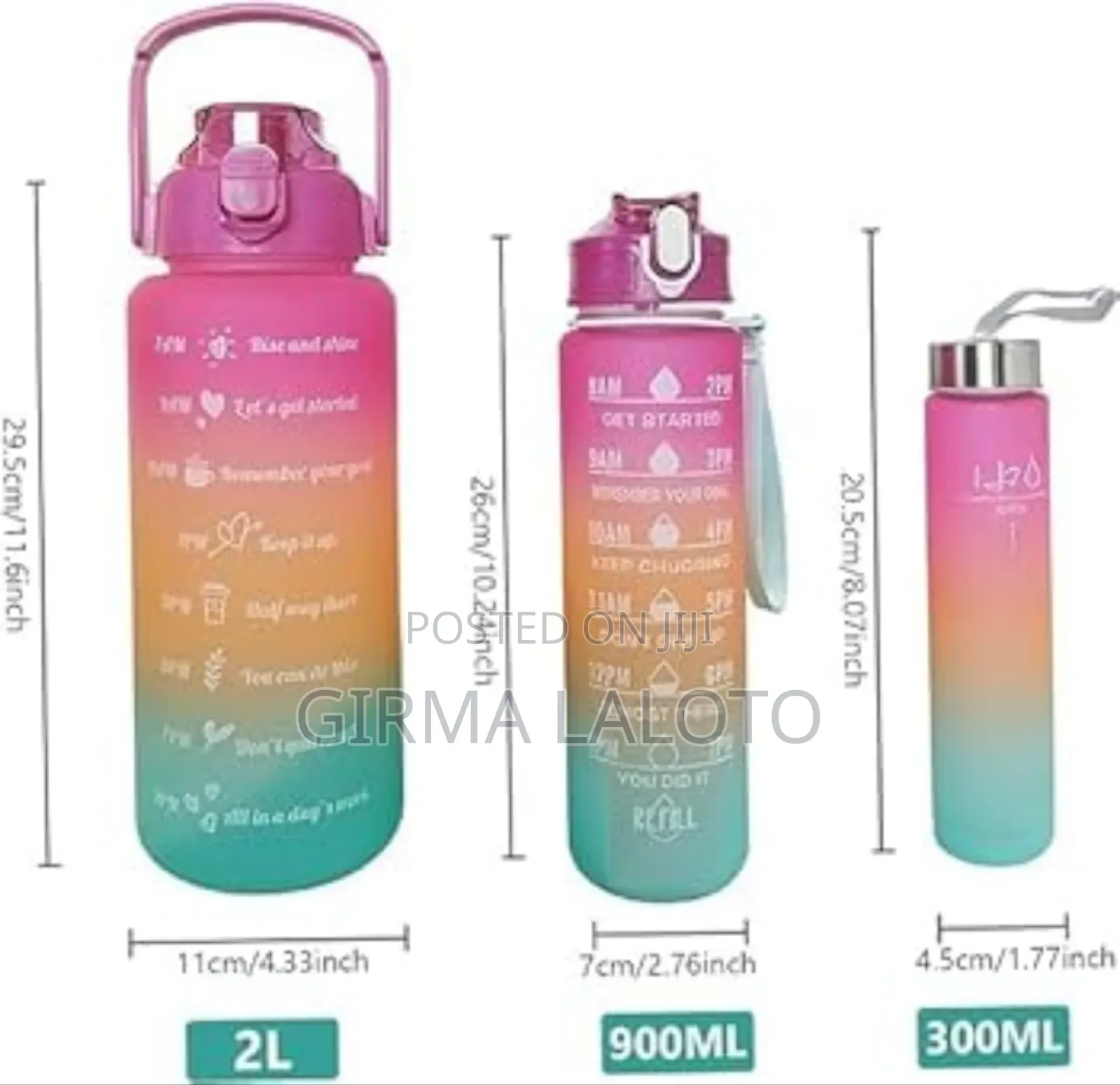 Big Medium and Small 3in1 Bottles