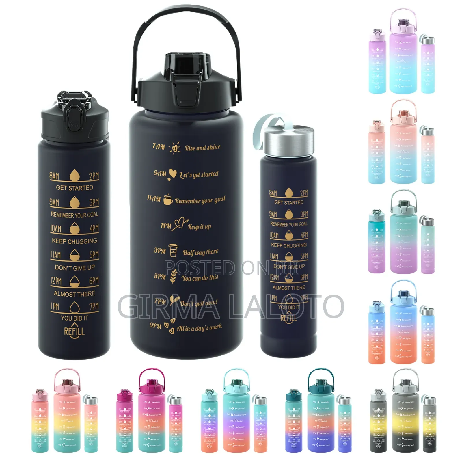 Big Medium and Small 3in1 Bottles