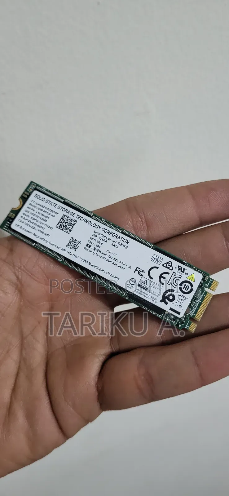 SSSTC 128gb M.2 Sata Solid State Drive (Ssd), Model Cv8-8e128-Hp.