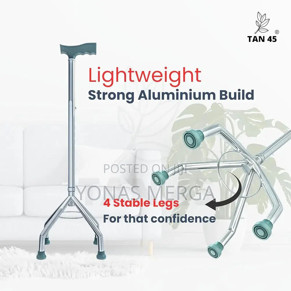 Quadripod Adjustable Walking Stick