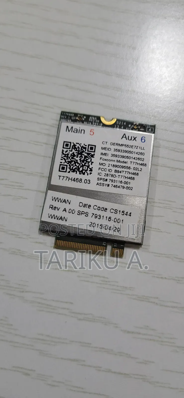 Foxconn T77h468 4g Lte Wwan Module