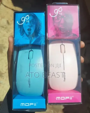 Photo - Mofii Go18 Wireless Mouse in a Light Blue and Pink Color