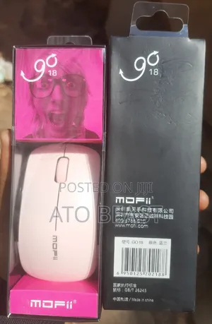 Mofii Go18 Wireless Mouse in a Light Blue and Pink Color