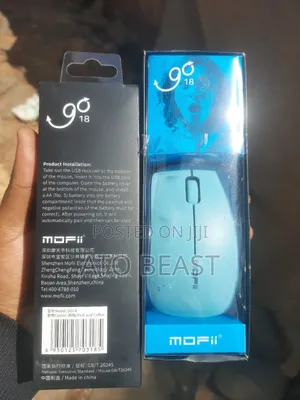 Mofii Go18 Wireless Mouse in a Light Blue and Pink Color