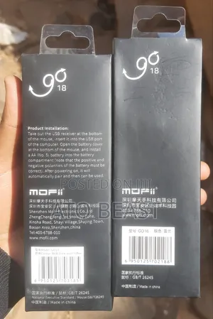 Mofii Go18 Wireless Mouse in a Light Blue and Pink Color