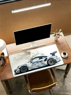 White Sports Car Design Gaming Mouse Pad - Desk Mat