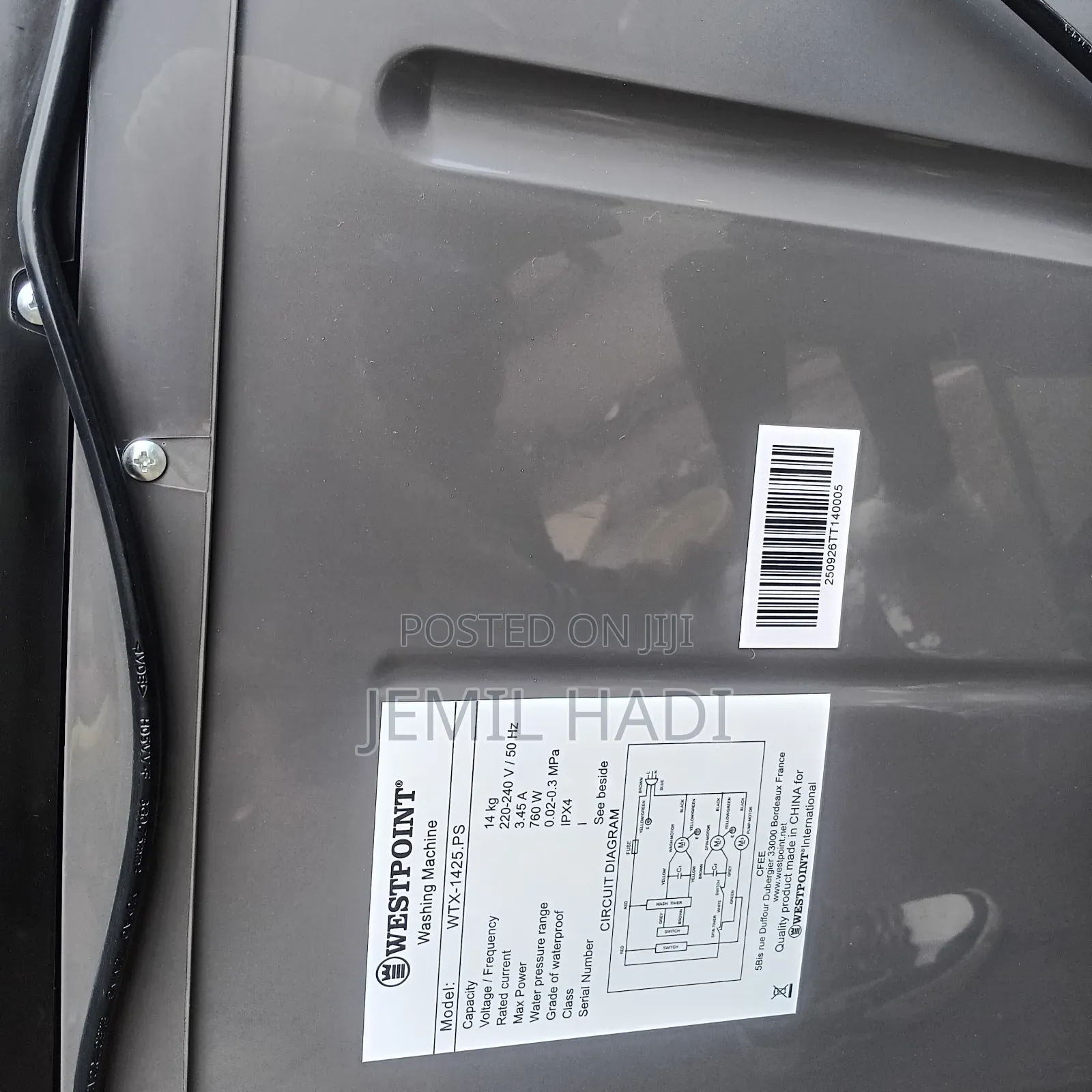 Westpoint Front Washing Mashine 14kg