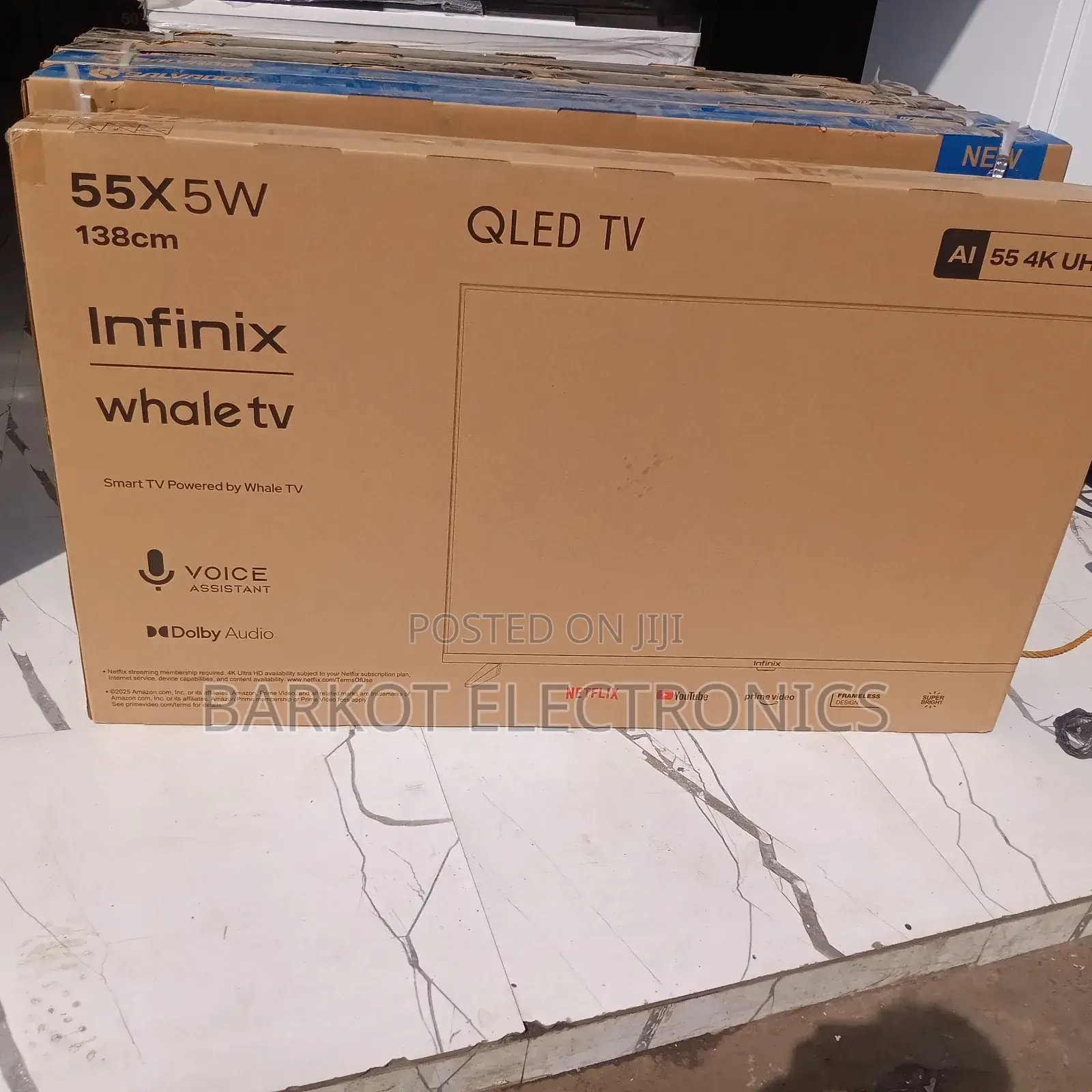 Infinix Smart Qled Tv 55 Inch Andraid Fremless Adis 2025 Model