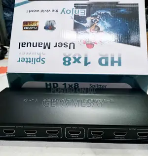 Photo - 1x8 Hdmi Splitter 1080p Full Hd Support , 1 Input to 8 Outputs ,Hdcp