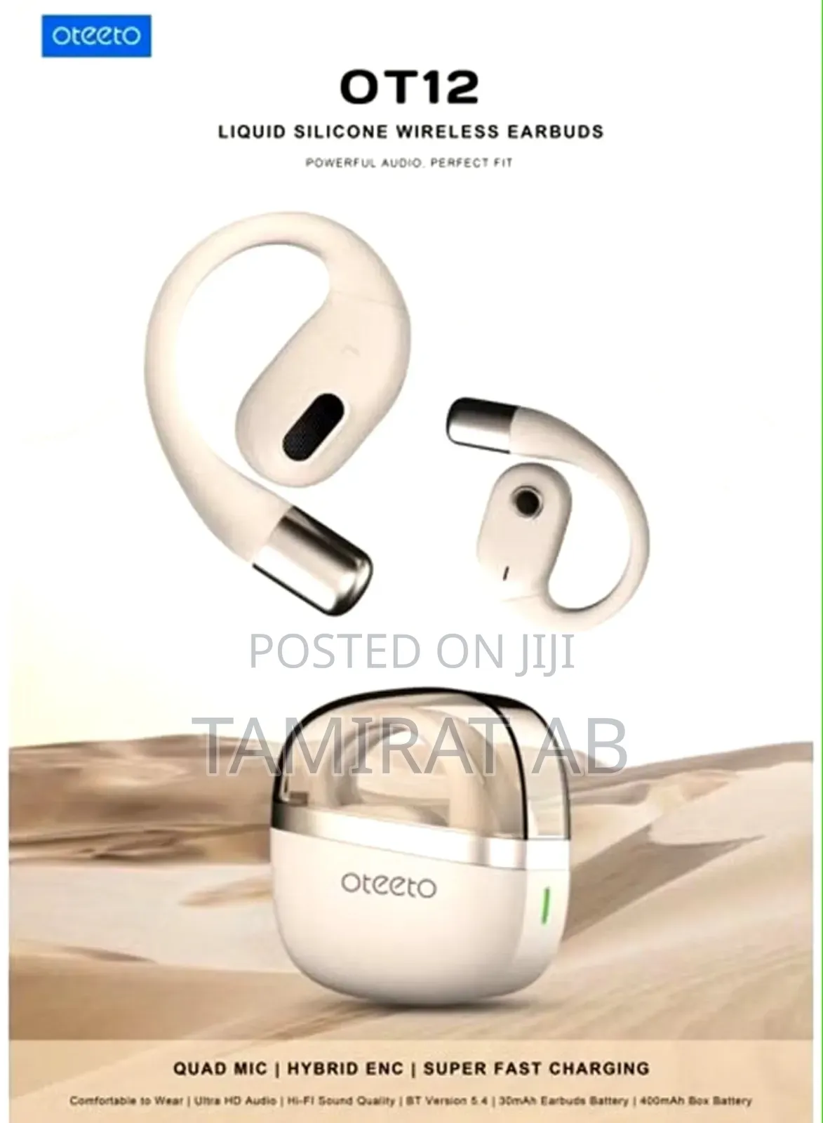 Oteeto Ot12 Wireless Bluetooth Earbuds - Liquid Silicone