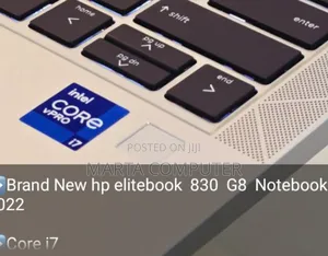 New Laptop HP EliteBook 830 G8 16GB Intel Core I7 SSD 512GB