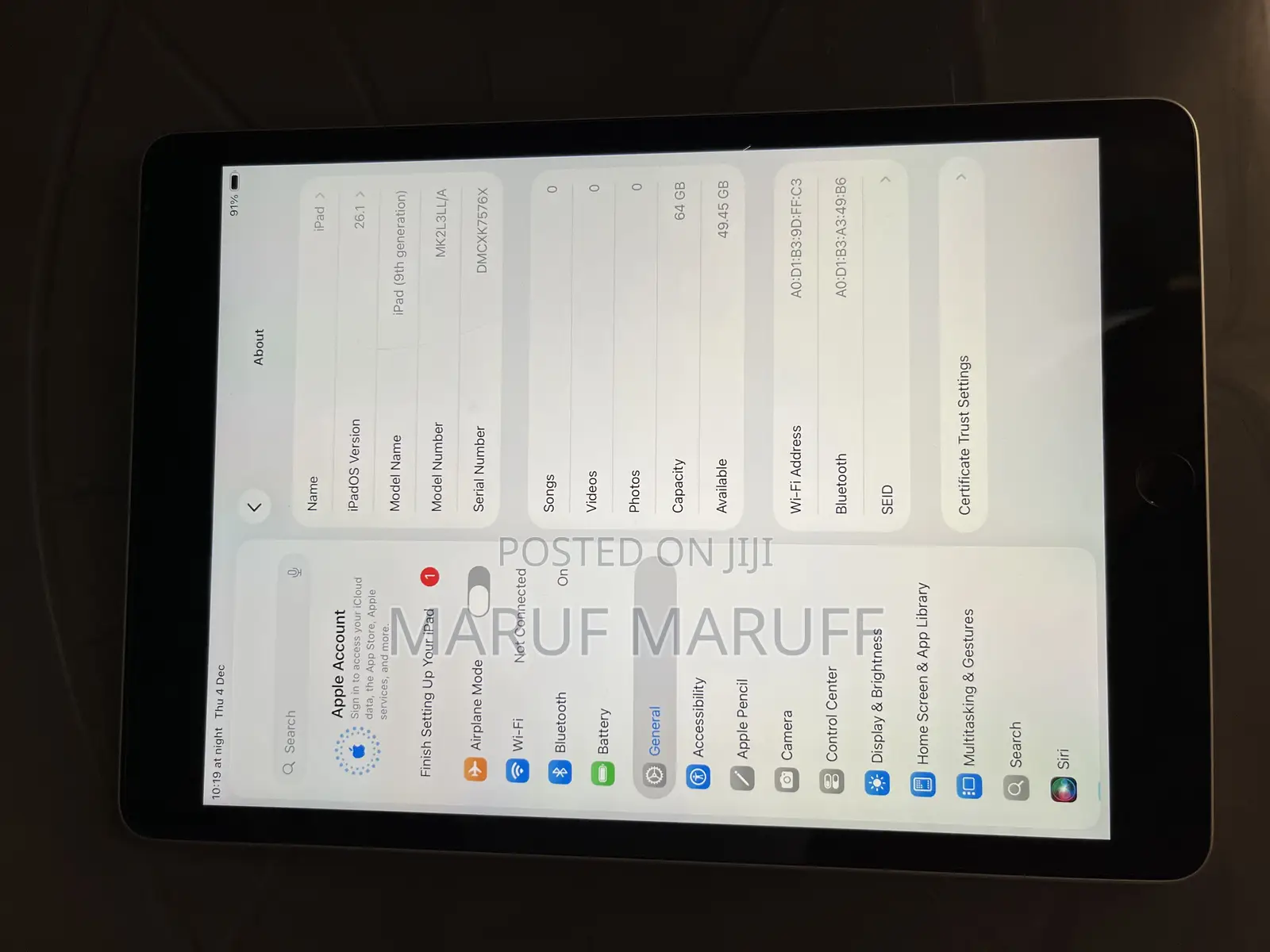 New Apple iPad 10.2 (2021) 64 GB Silver