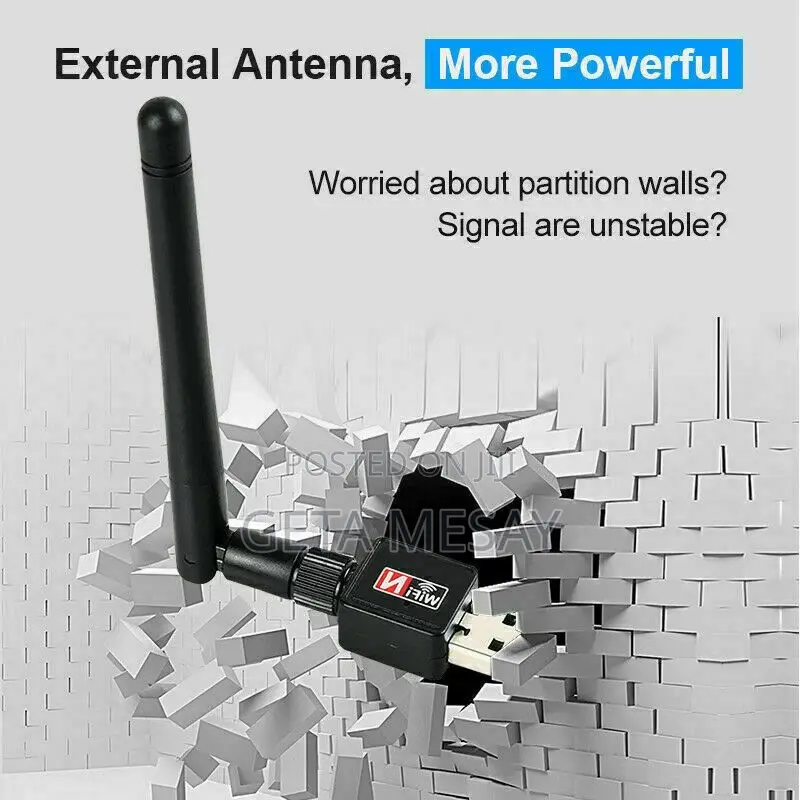 600mbps Usb Wifi Adapter High-Gain Antenna 802.11n Pc Laptop Dongle