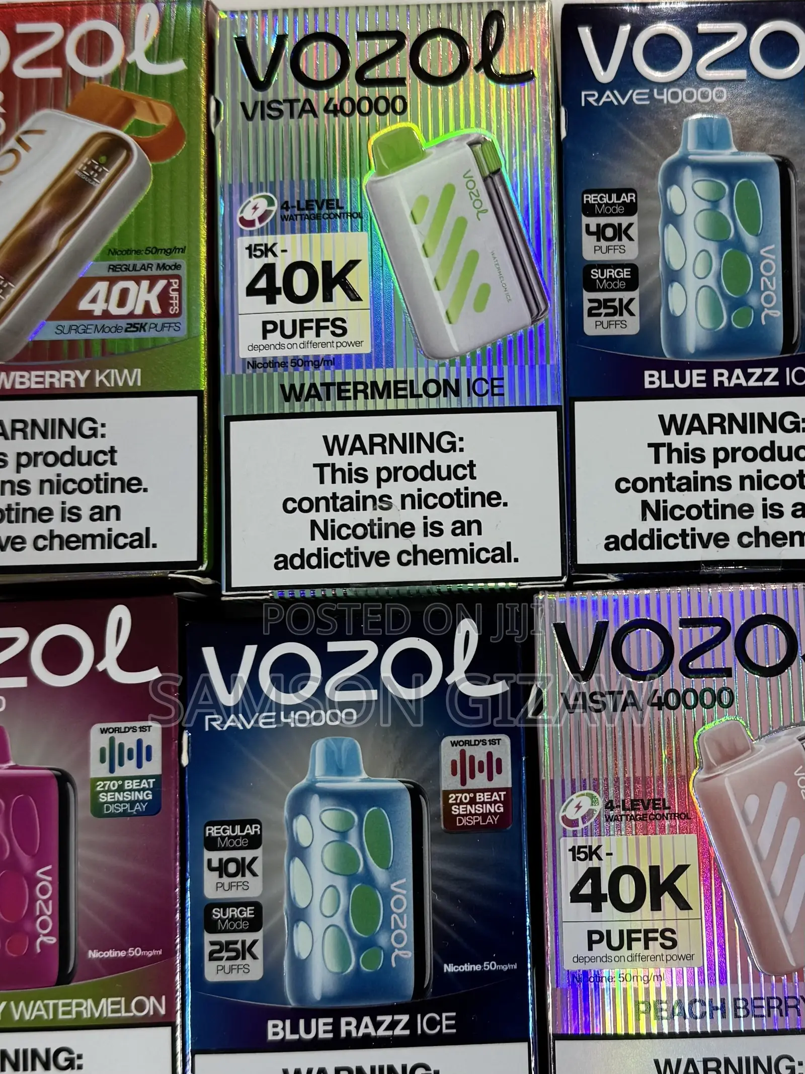 Vozol Strawberry Watermelon Bluerazz Ice