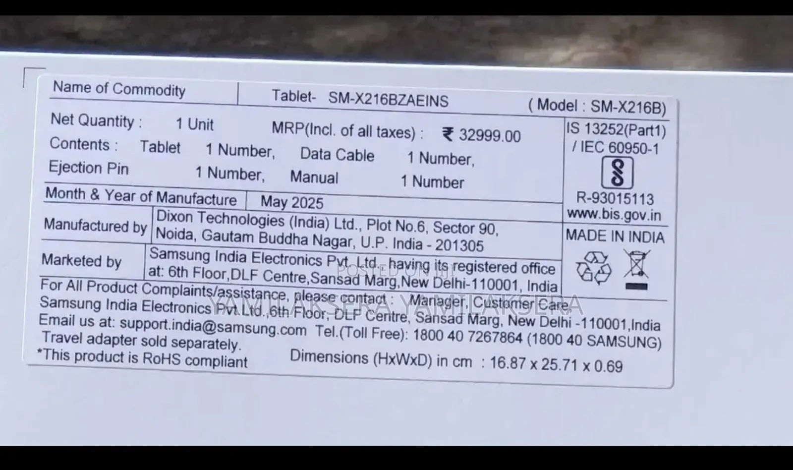 New Samsung Galaxy Tab A9+ 128 GB Silver