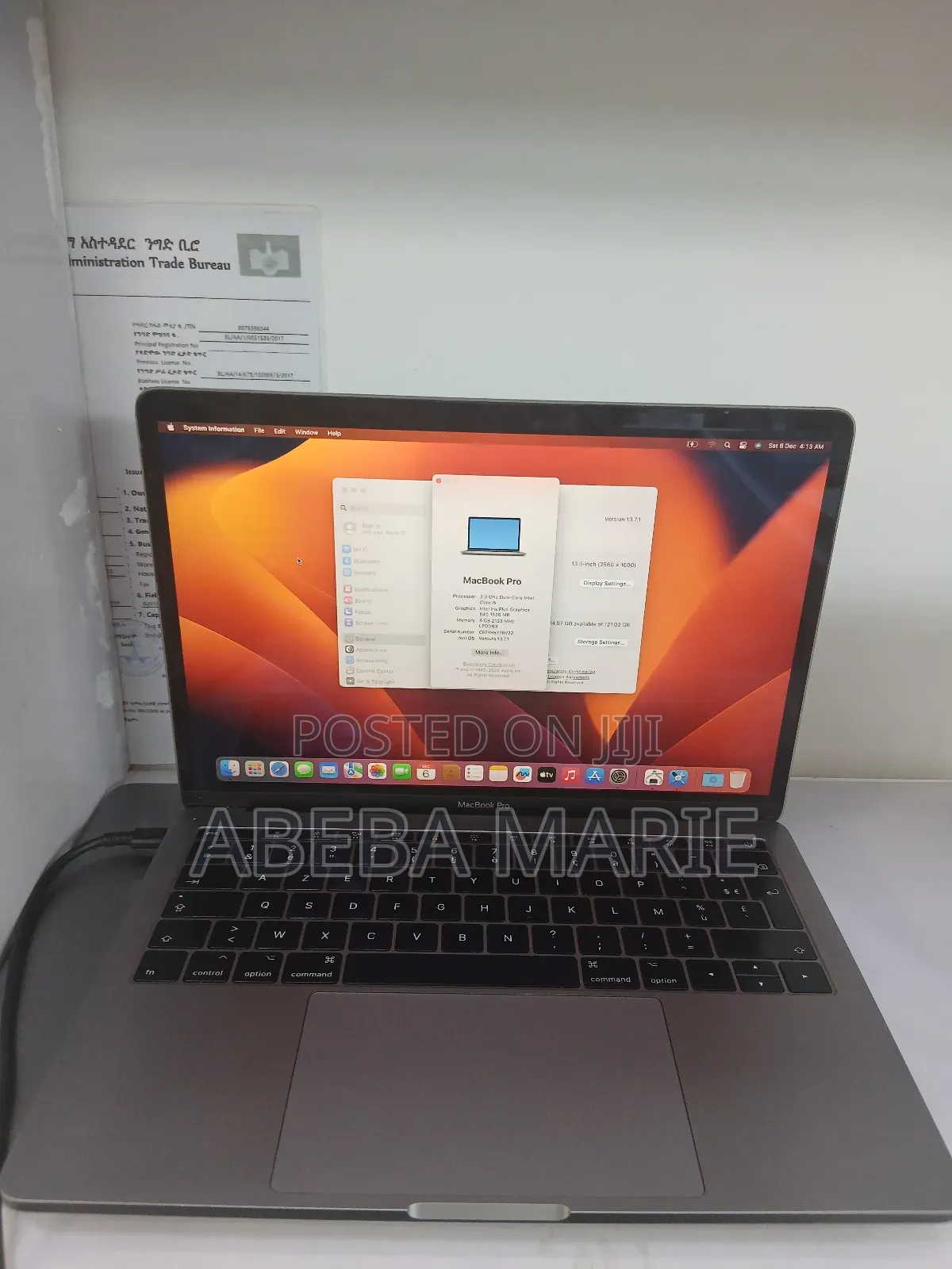 New Laptop Apple MacBook Pro 2018 8GB Intel Core I5 SSD 256GB