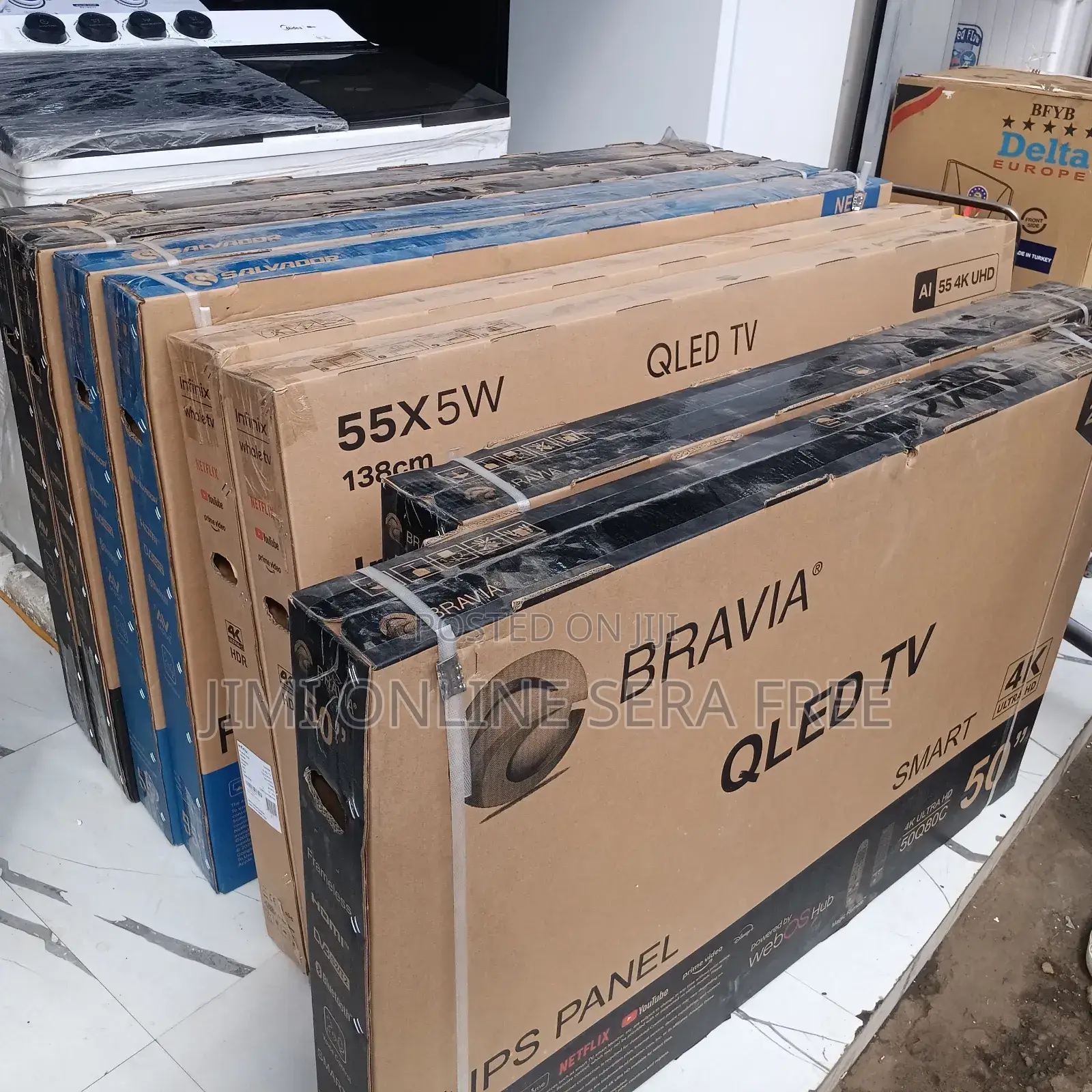 Bravia Smart Qled Tv 50 Inch Andraid Framless Adiss 2025 Model