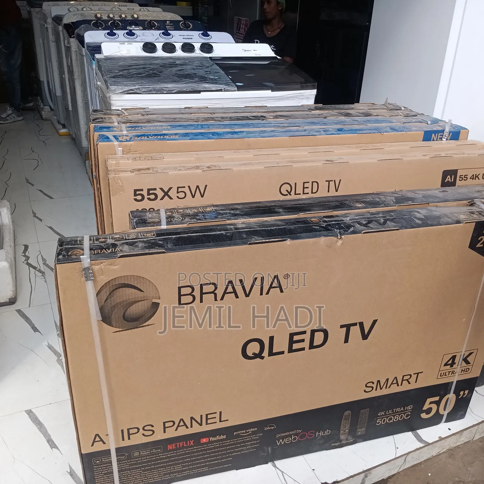 Bravia Smart Qled Tv 50 Inch Andraid Framless Adiss 2025 Model