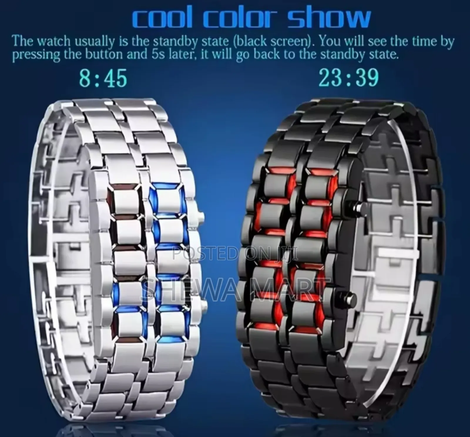 Gorgeous Digital Display Bracelet Watch for Men's