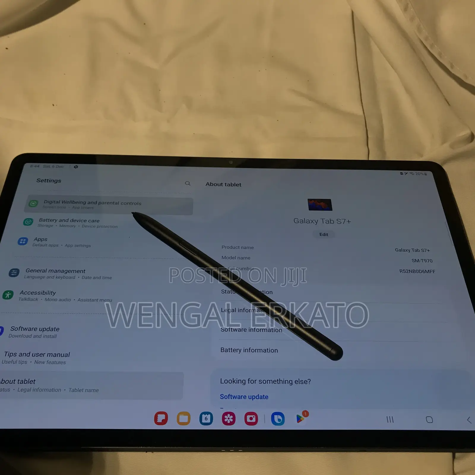 New Samsung Galaxy Tab S7+ 128 GB Black