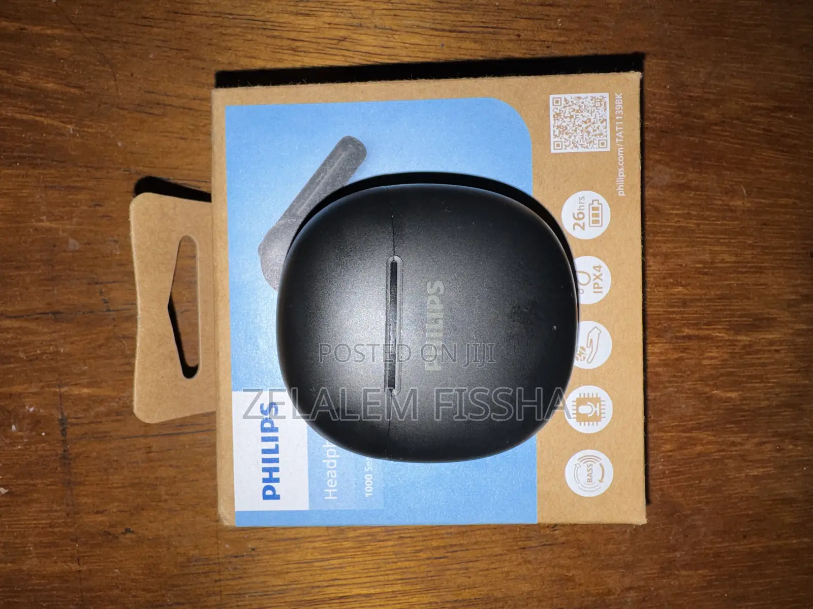 Philips in-Ear Wireless Bluetooth Earbuds, 26h Battery,