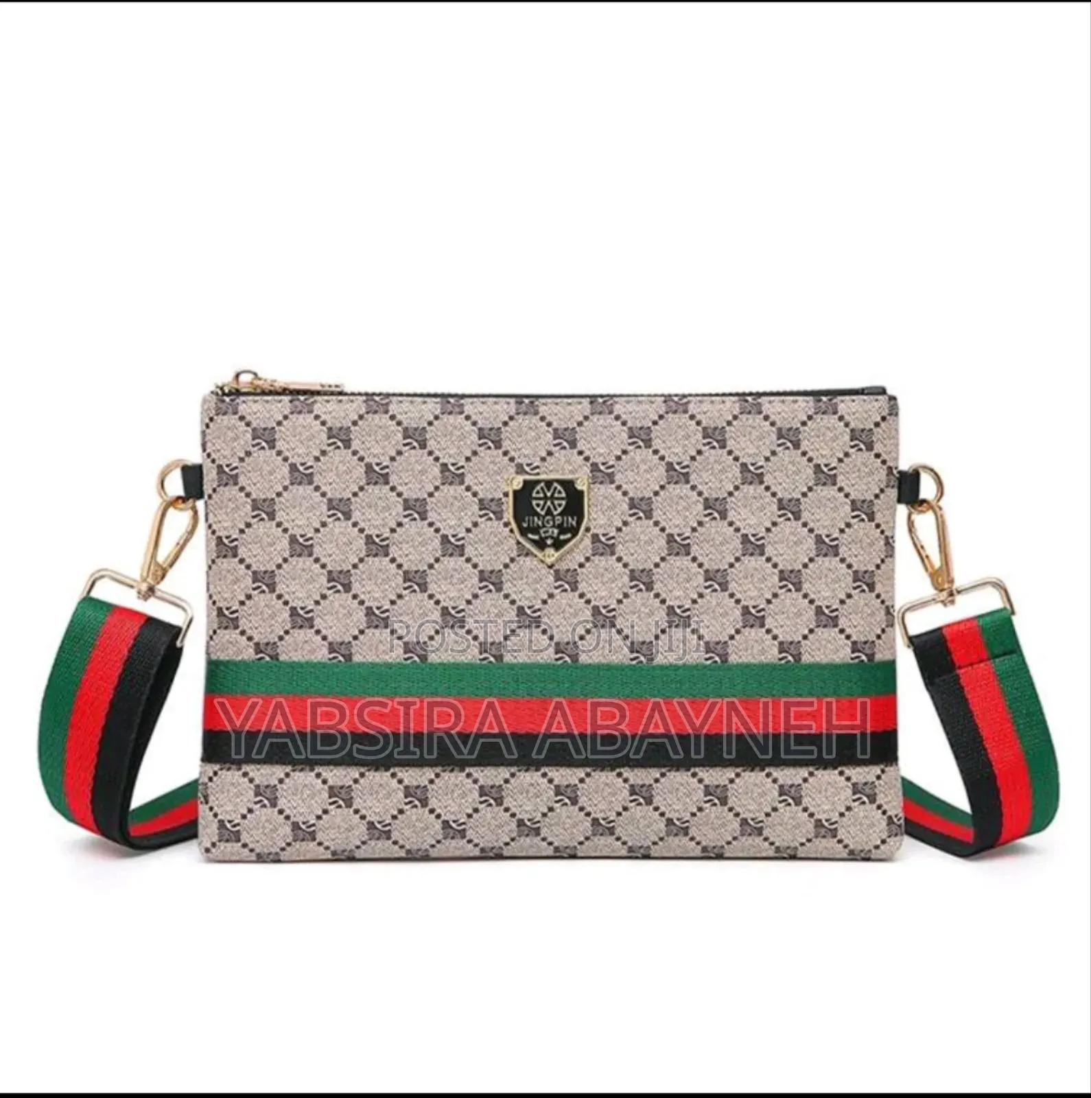 1pc Crossbody Bag, Large Capacity Portable Printing Design Side Bag