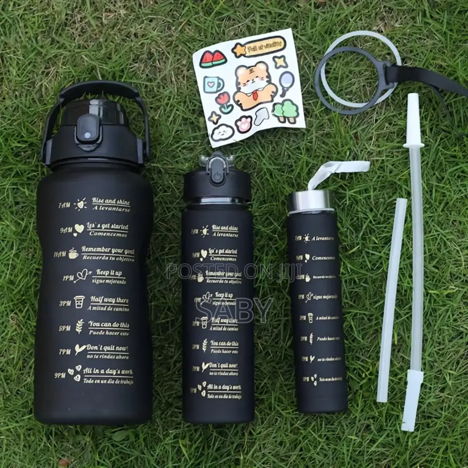 3 in 1 Motivational Water Bottle