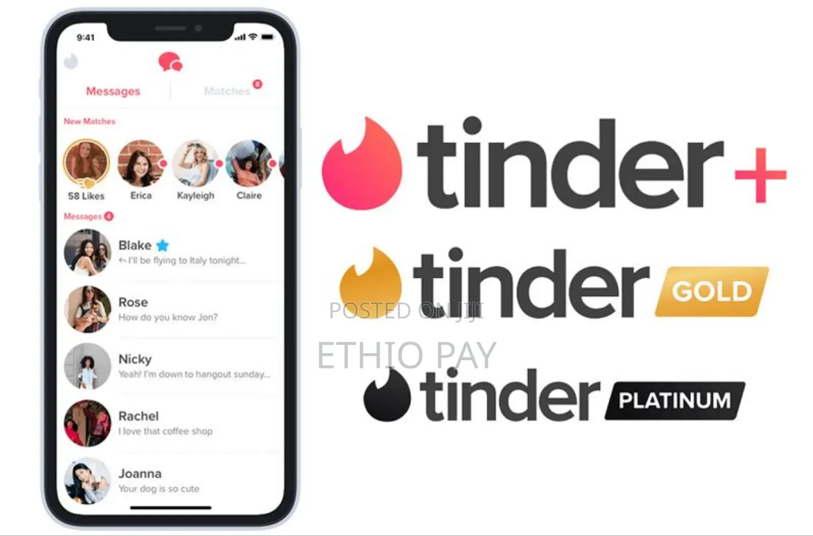 Tinder | Plus | Gold | Platinum Subscription