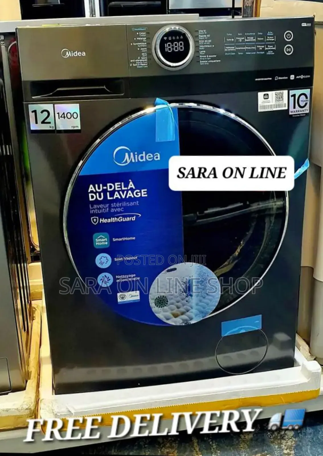 Midea 12/8kg Auto-Matice New Washing Machine 10year Warranty