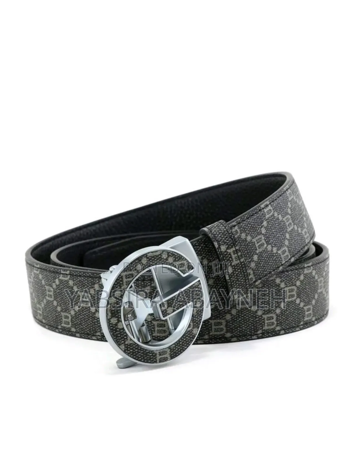 Letter G Automatic Buckle Leather Belt for Men's