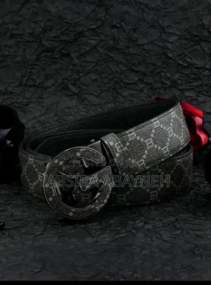 Photo - Letter G Automatic Buckle Leather Belt for Men's