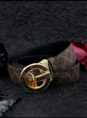 Letter G Automatic Buckle Leather Belt for Men's