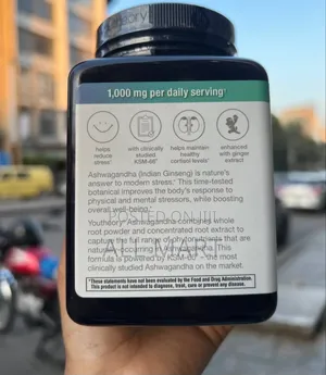 Youtheory Ashwagandha 180 Vegetarian Capsules