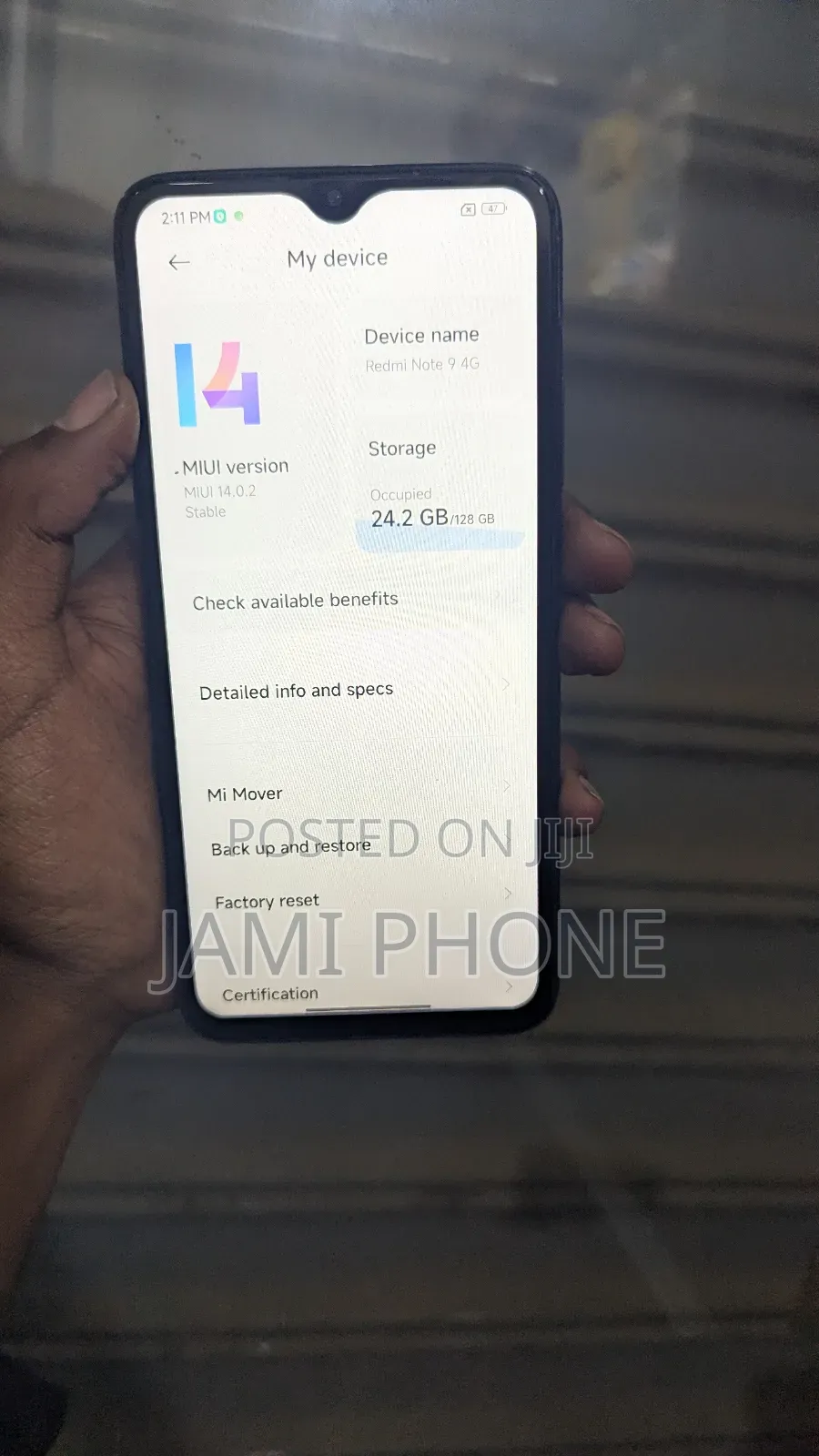 Xiaomi Redmi Note 9 4G 128 GB Black