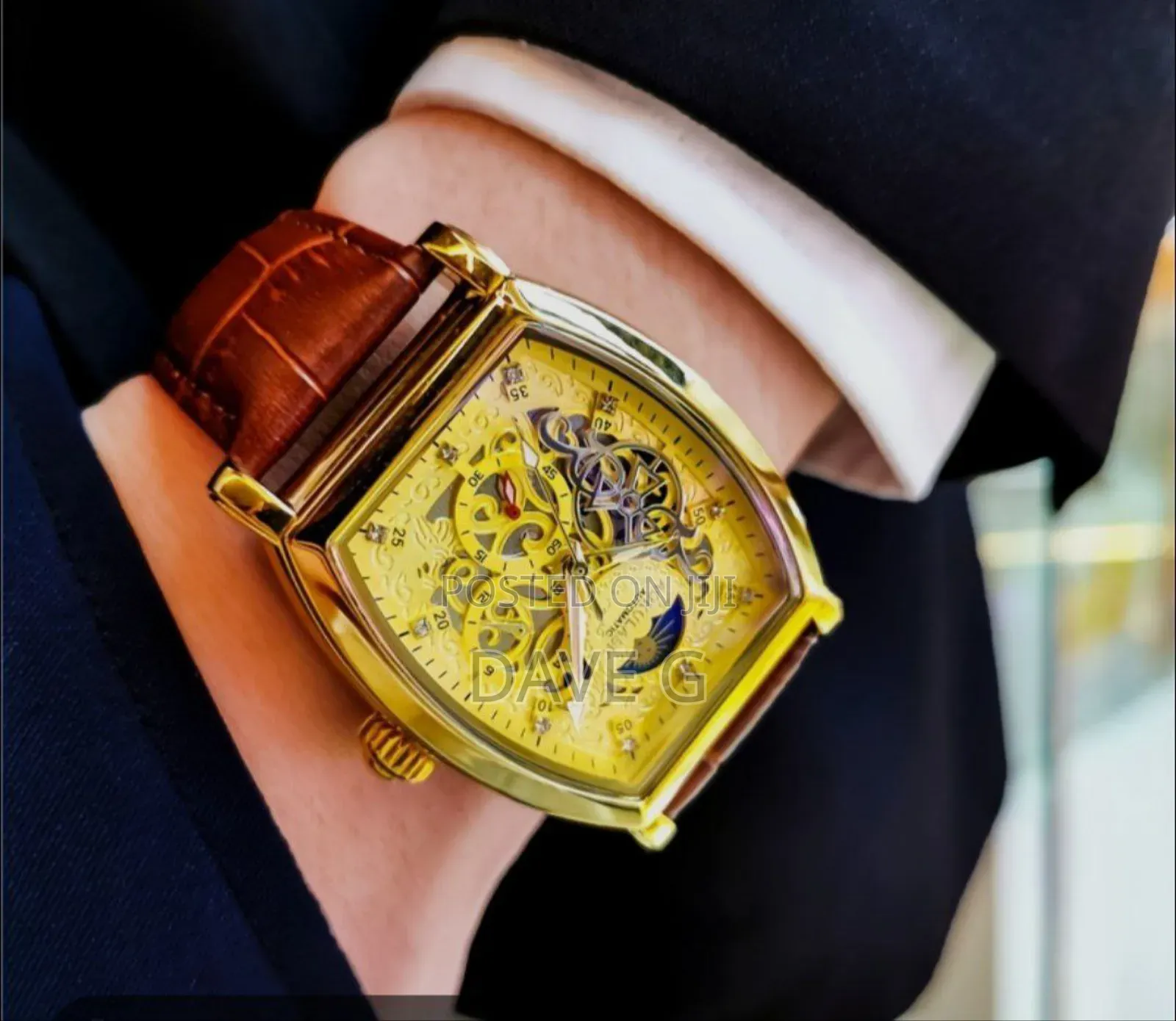 Elegant Men's Tourbillon Automatic Mechanical Watch