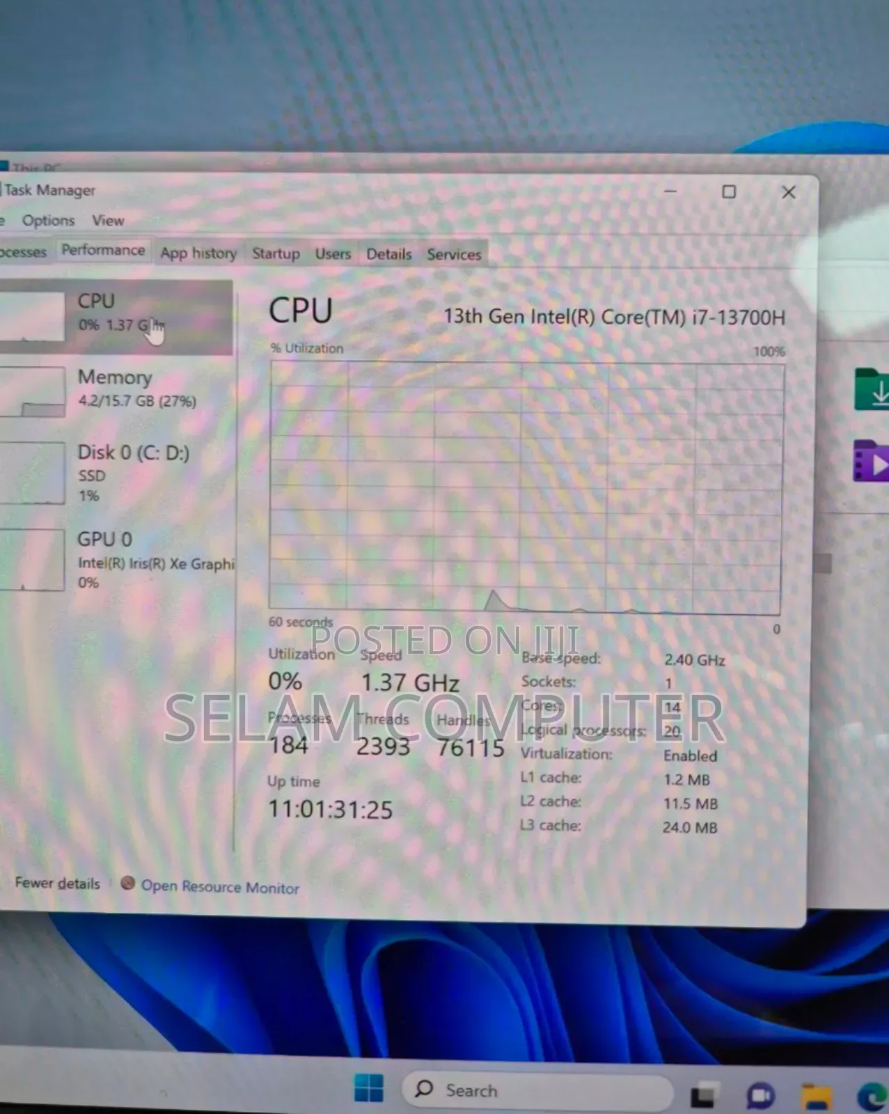 New Laptop HP Pavilion 14 16GB Intel Core I7 SSD 1T