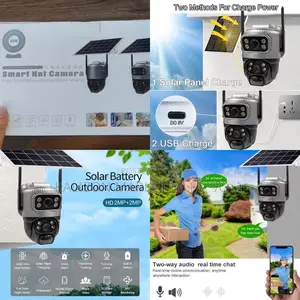 Photo - Two Lens’S Battery Sim Cards Smart Ip Security Camera CCTV