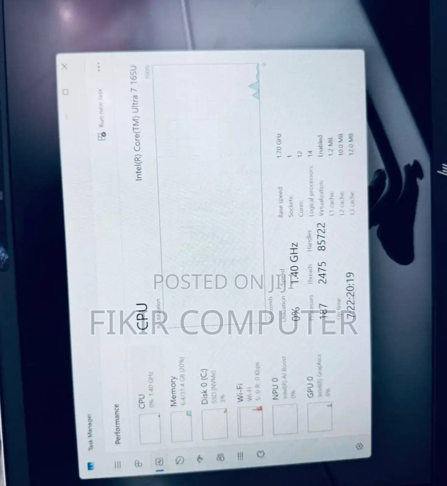 New Laptop HP Essential 630 32GB Intel Core Ultra 9 SSD 512GB