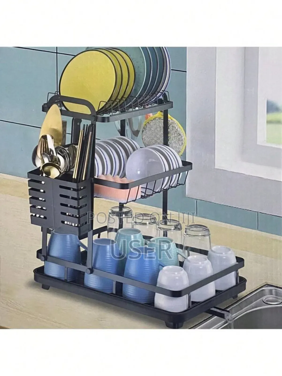 3-Tier Dish Drainer Storage Rack