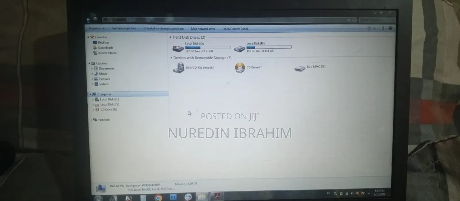 Laptop Dell XPS 15 4GB Qualcomm Snapdragon X Plus HDD+SSD 256GB