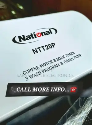 ♤♤National 20kg Manuel Orignal Washing Machine ♤ Free Delivery