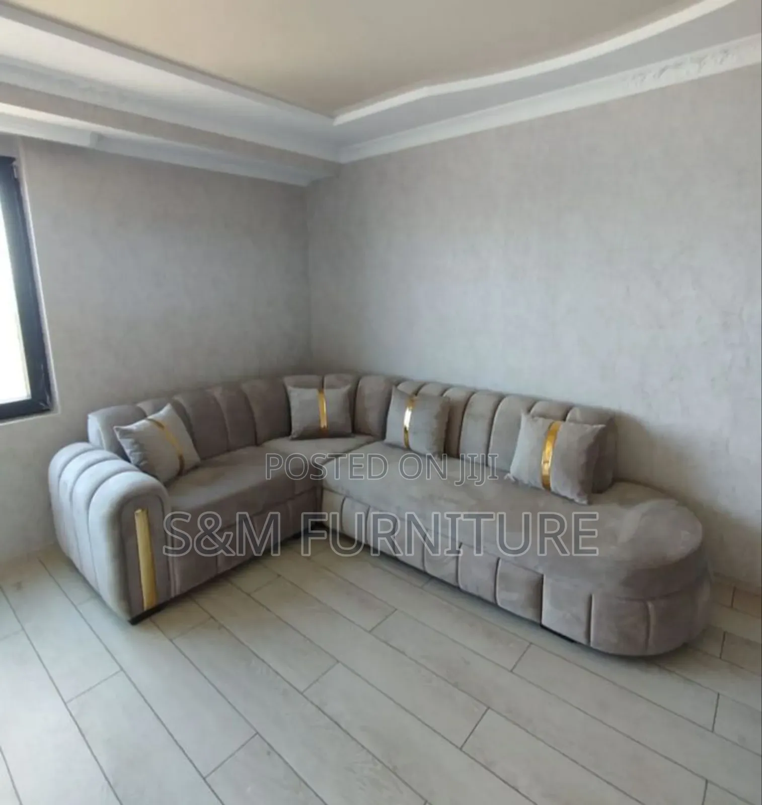 Order Space Optimizing L Shape Sofa (ሶፋ)