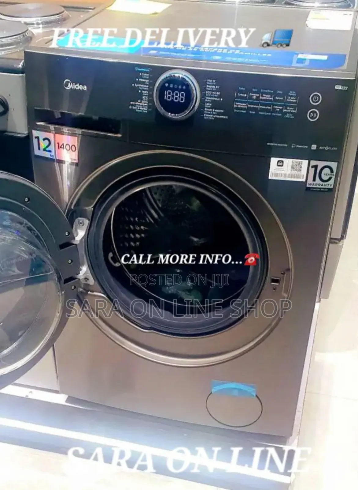 Midea Auto-Matice Orignal Washing Machine 12/8kg Free Delivery